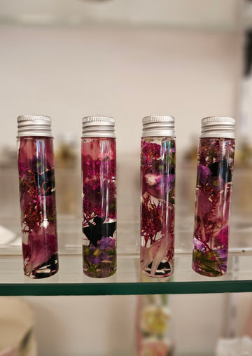 *International Women's Day* Floral Herbarium Bottles - MIXED PINK FLORALS - Florist Choice - 95mm