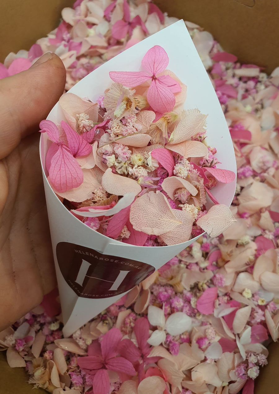 Mixed Flower Hydrangea Confetti - Barbie Pink