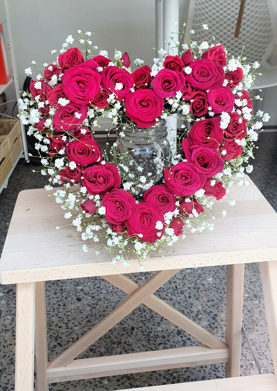 Valentine's Day - Fresh Floral Heart Wreath Workshop