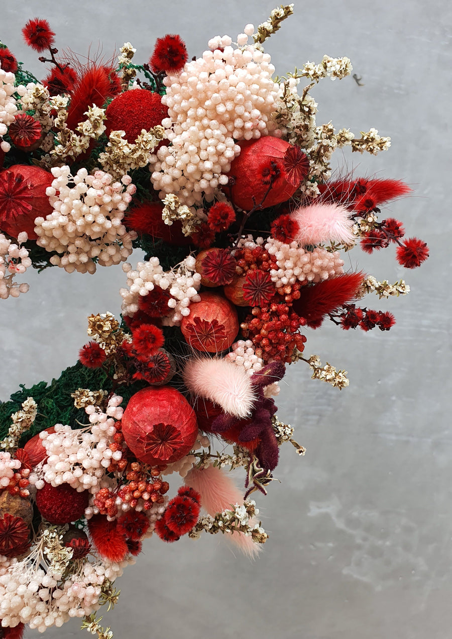 Heart Wreath - Everlasting Dry Flowers - Medium