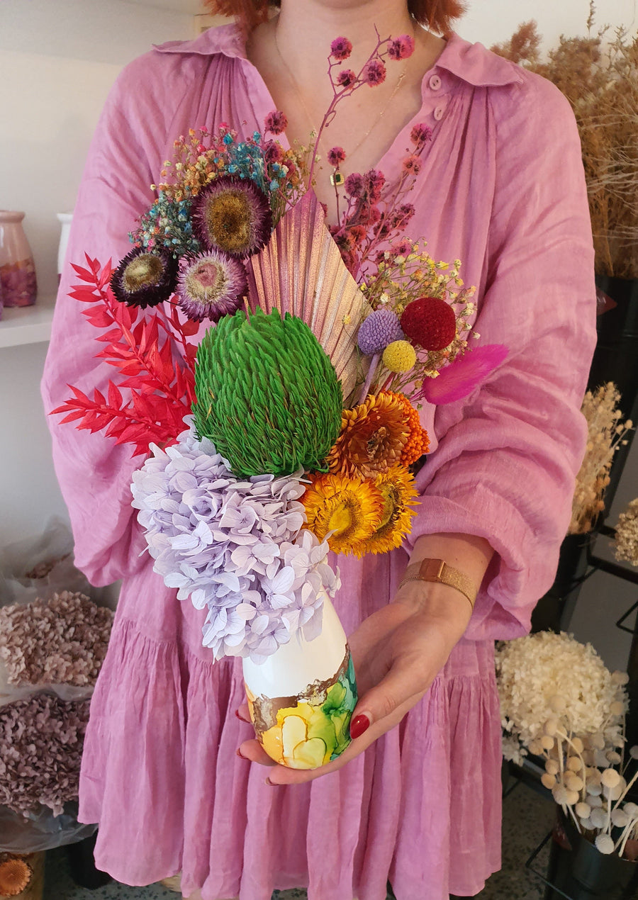 Everlasting Dry Flower Posy Workshop