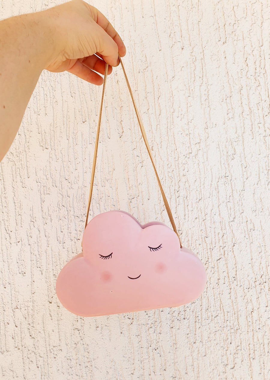 Hanging Cloud Planter - Pink - with Mixed Fresh Flowers