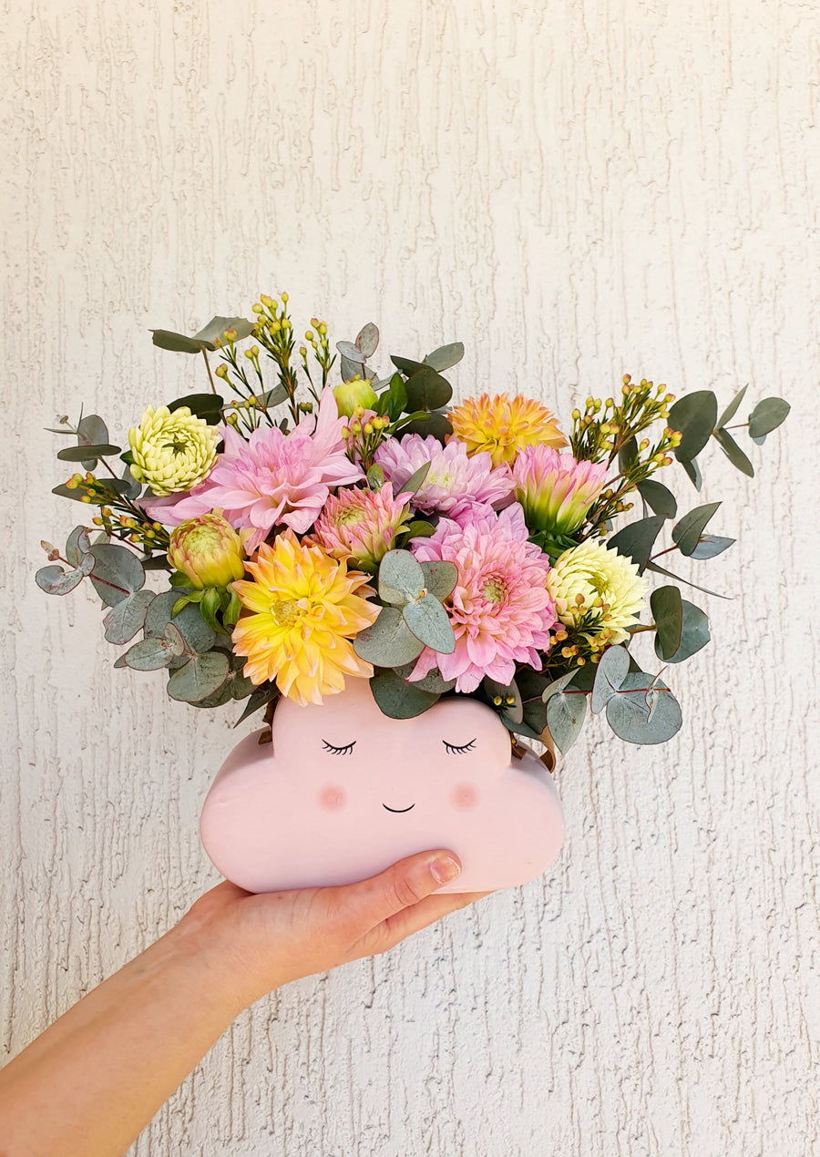 Hanging Cloud Planter - Pink