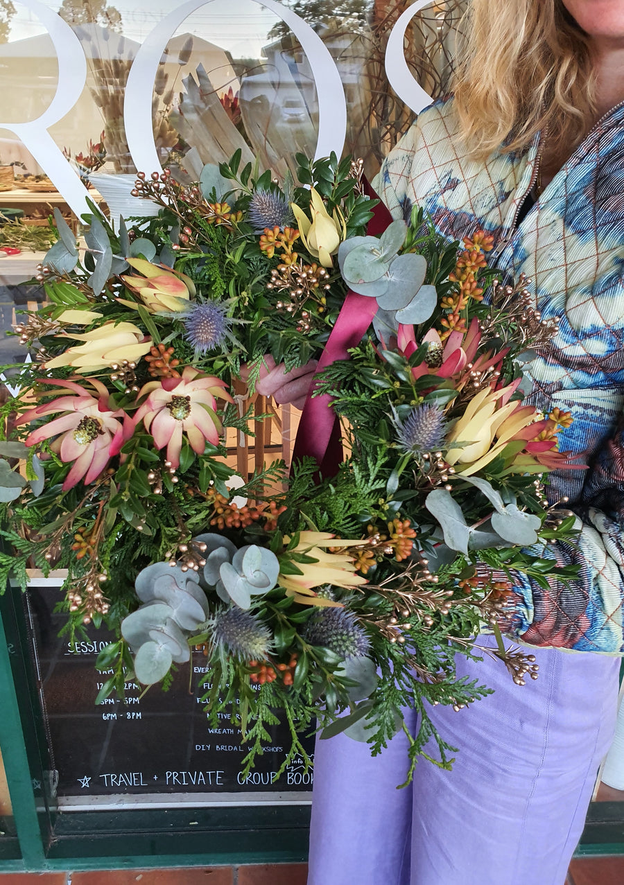 Christmas Wreath Making Workshop - FRESH FLOWERS