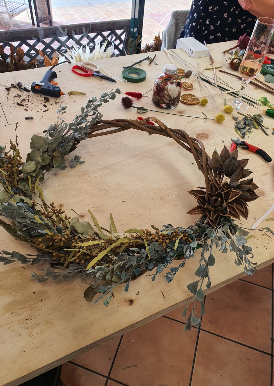 Everlasting Dry Floral Wreath Workshop