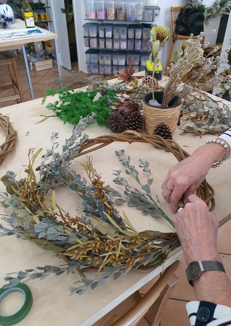 Everlasting Dry Floral Wreath Workshop