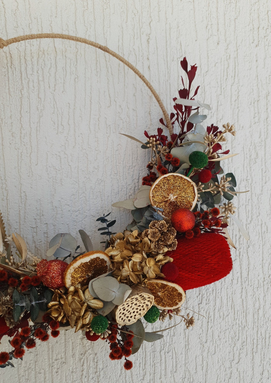 *Christmas Edition* Everlasting Floral Christmas Hoop _ Wall Hanging