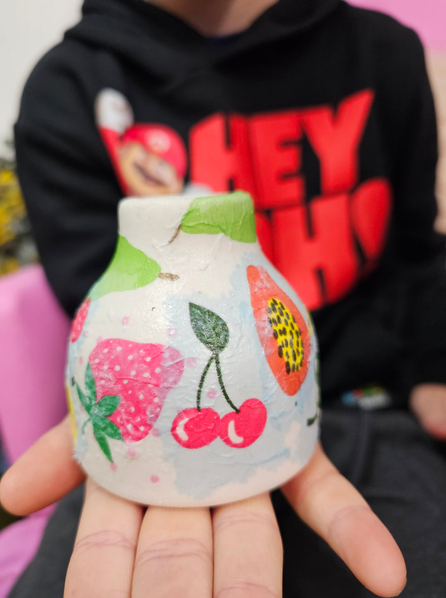 KIDS PARTY - Paper & Paste Party - The Art of Decoupage x 3 Vases (Recommended 7yrs+) - PRIVATE BOOKINGS ONLY