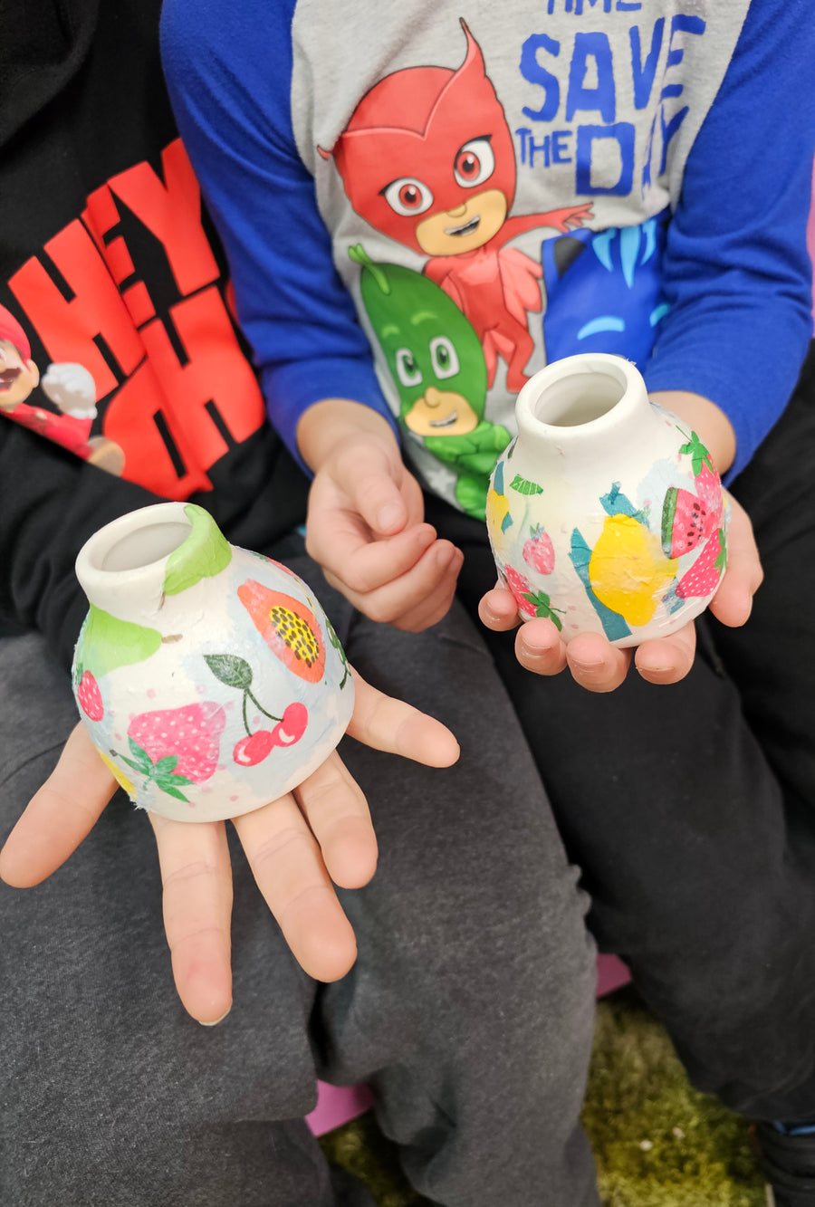 KIDS PARTY - Paper & Paste Party - The Art of Decoupage x 3 Vases (Recommended 7yrs+) - PRIVATE BOOKINGS ONLY