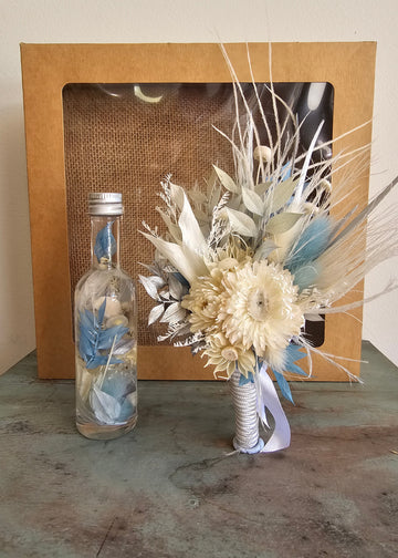 Dry Floral Boutonniere & Floral Herbarium Bottle Set – A Lasting Floral Keepsake