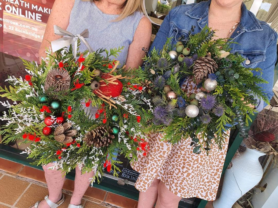 Christmas Wreath Making Workshop - FRESH FLOWERS