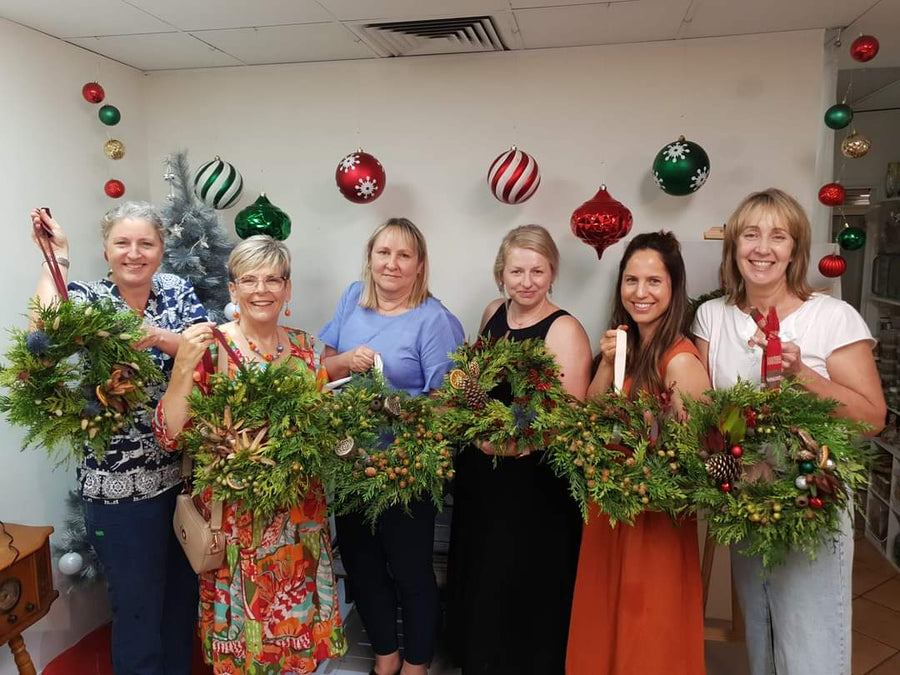 Christmas Wreath Making Workshop - FRESH FLOWERS