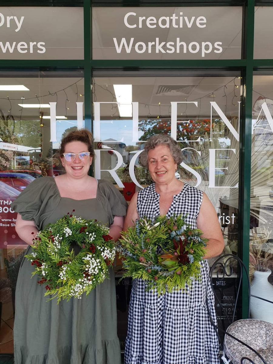 Christmas Wreath Making Workshop - FRESH FLOWERS