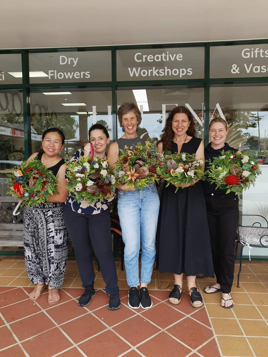 Christmas Wreath Making Workshop - FRESH FLOWERS