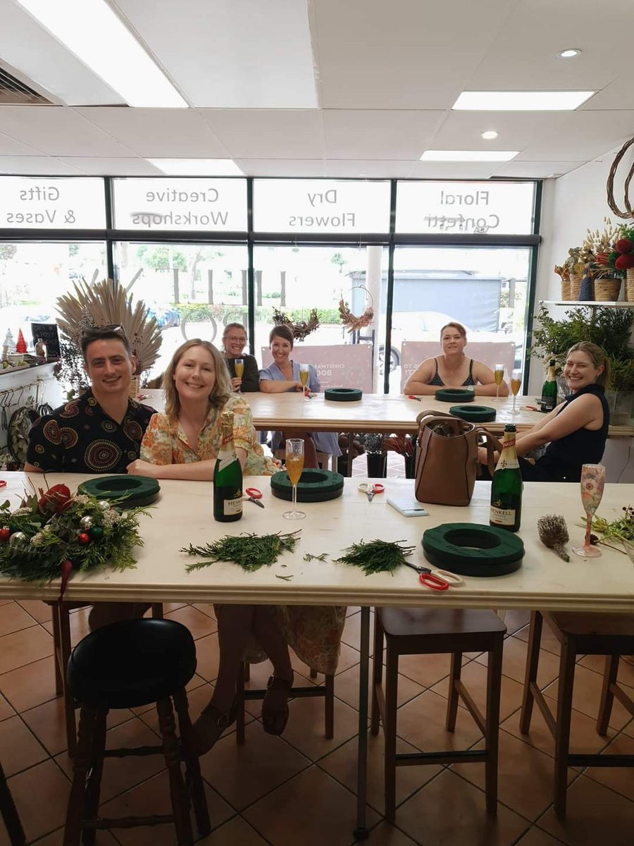 Christmas Wreath Making Workshop - FRESH FLOWERS