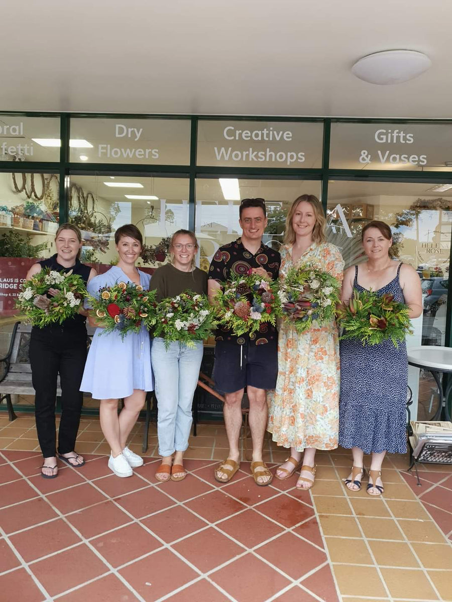 Christmas Wreath Making Workshop - FRESH FLOWERS