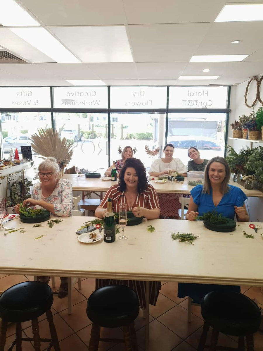 Christmas Wreath Making Workshop - FRESH FLOWERS