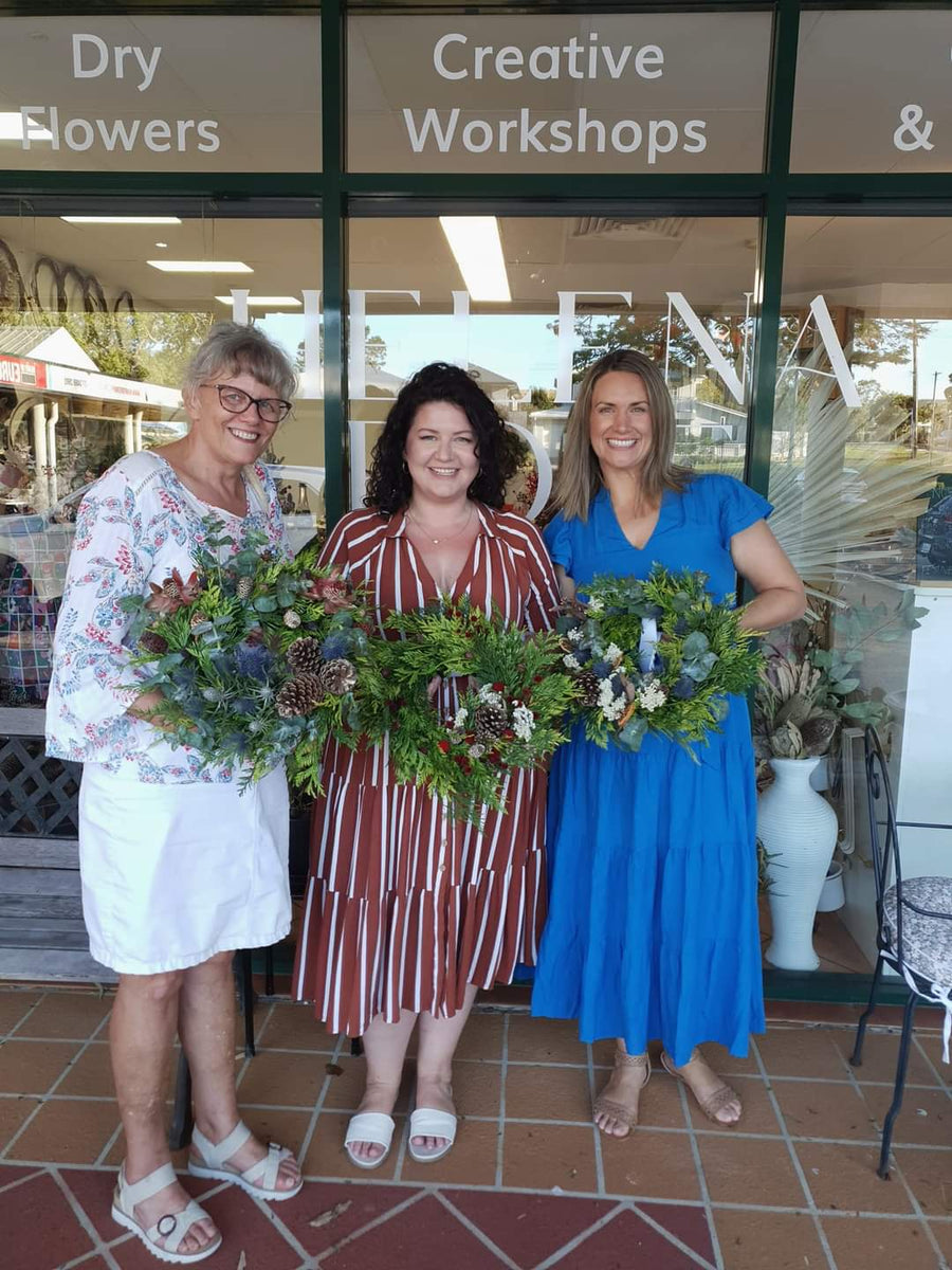 Christmas Wreath Making Workshop - FRESH FLOWERS