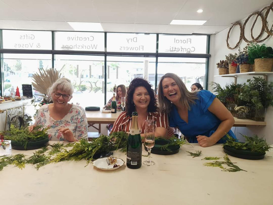 Christmas Wreath Making Workshop - FRESH FLOWERS