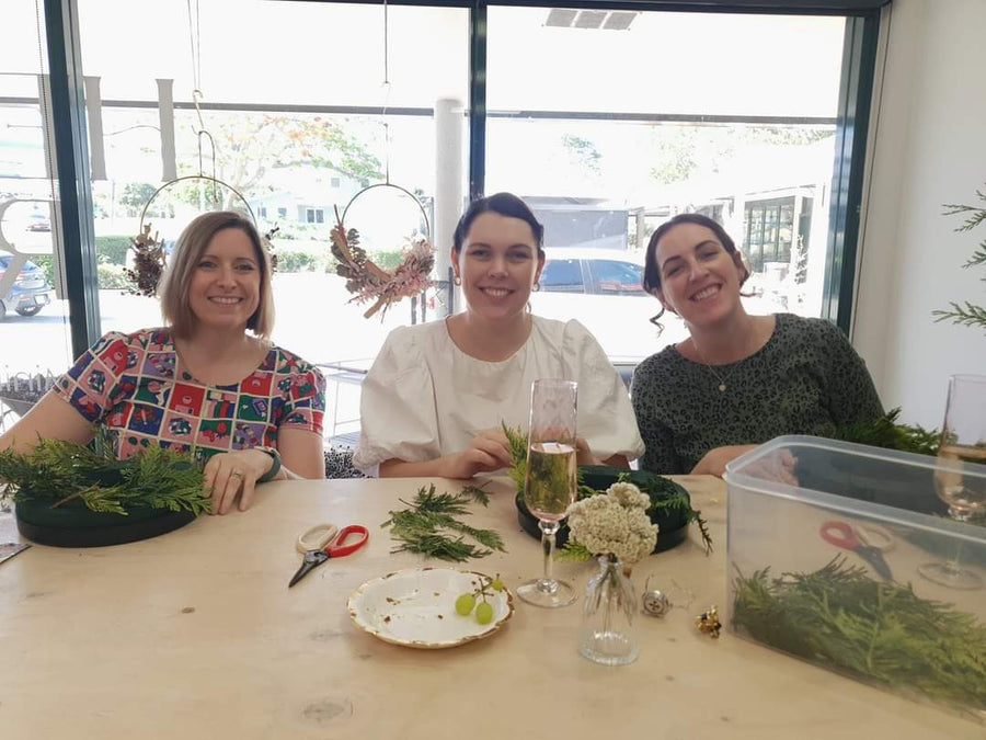 Christmas Wreath Making Workshop - FRESH FLOWERS