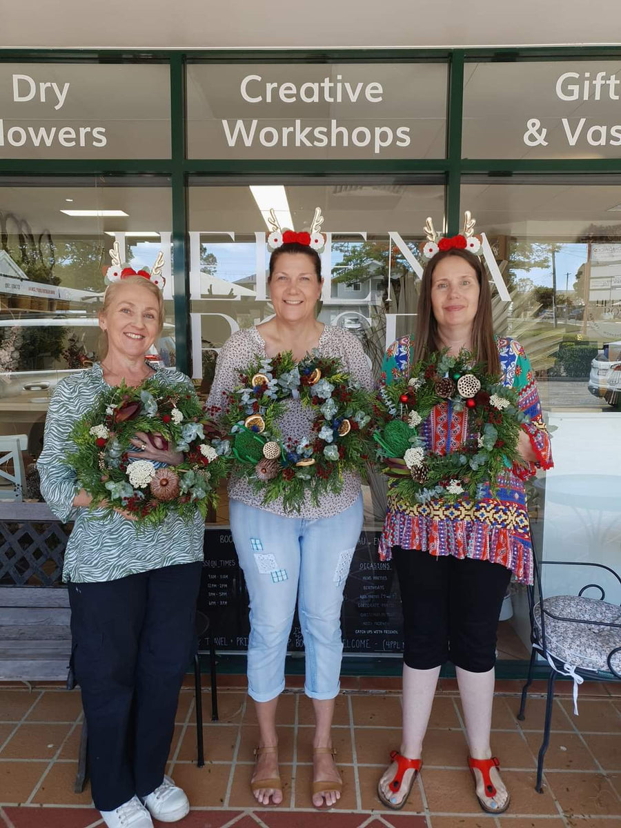 Christmas Wreath Making Workshop - FRESH FLOWERS