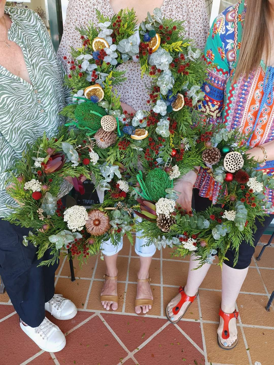 Christmas Wreath Making Workshop - FRESH FLOWERS