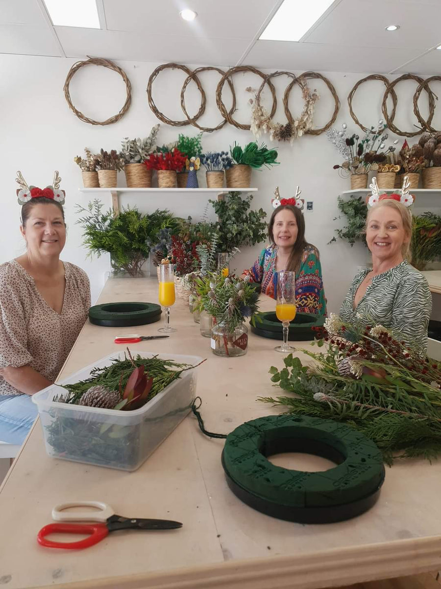 Christmas Wreath Making Workshop - FRESH FLOWERS