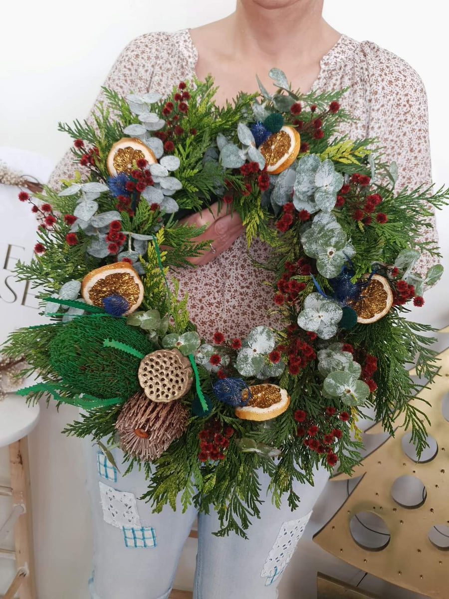 Christmas Wreath Making Workshop - FRESH FLOWERS
