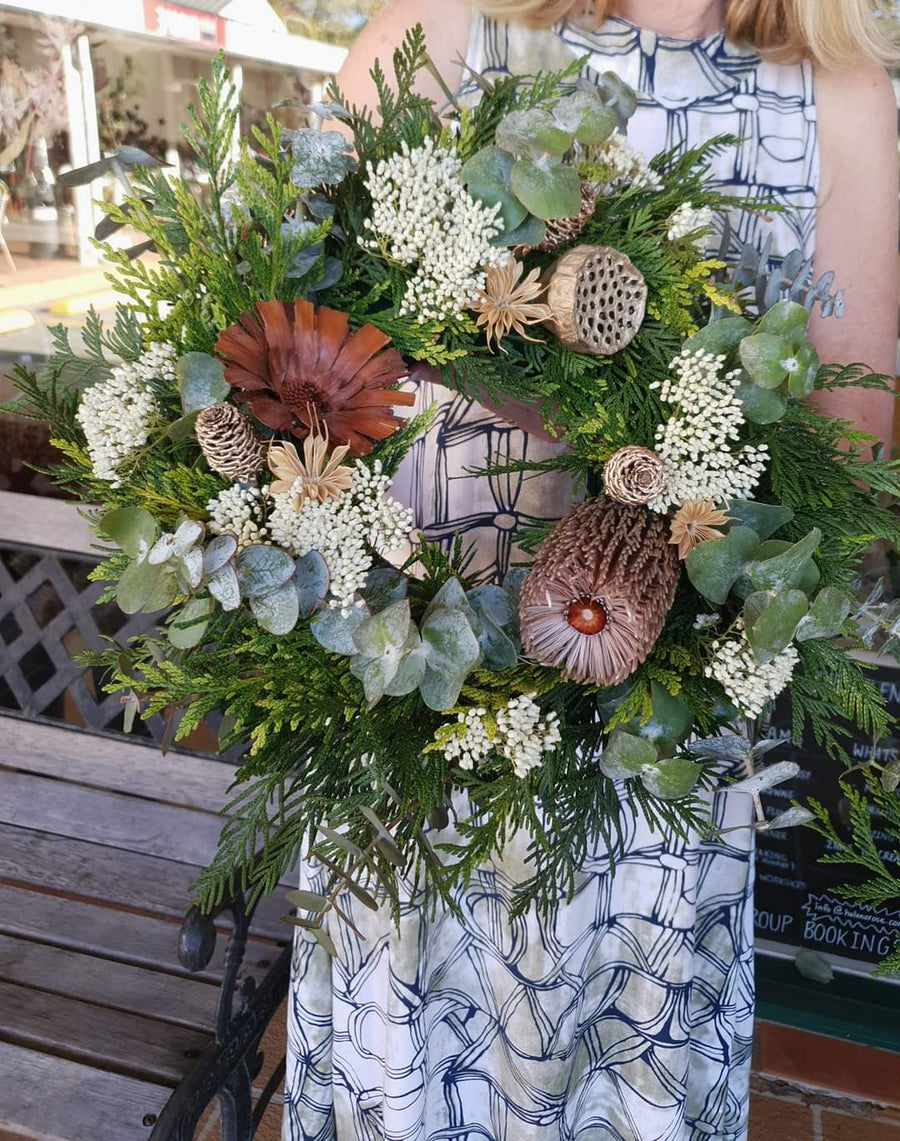 Christmas Wreath Making Workshop - FRESH FLOWERS