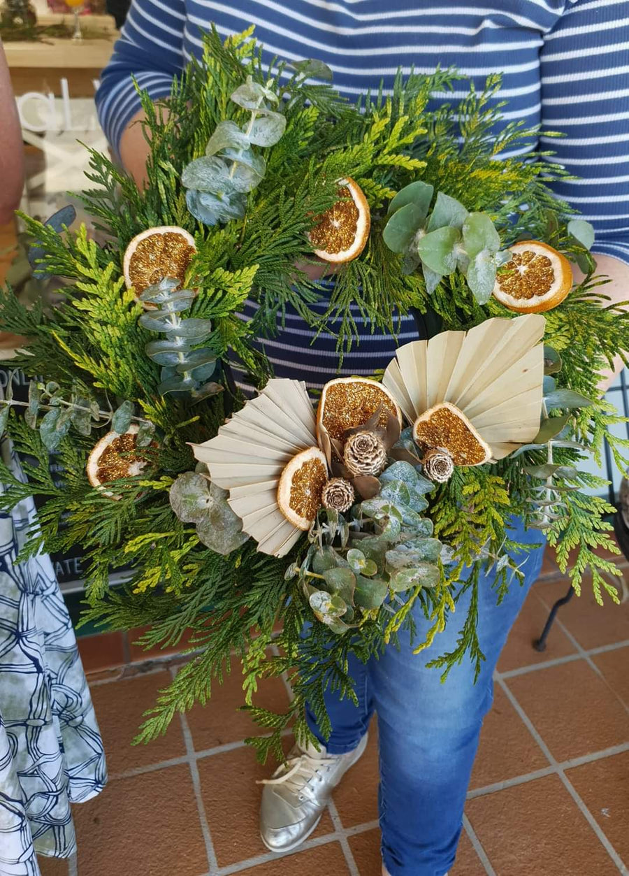 Christmas Wreath Making Workshop - FRESH FLOWERS