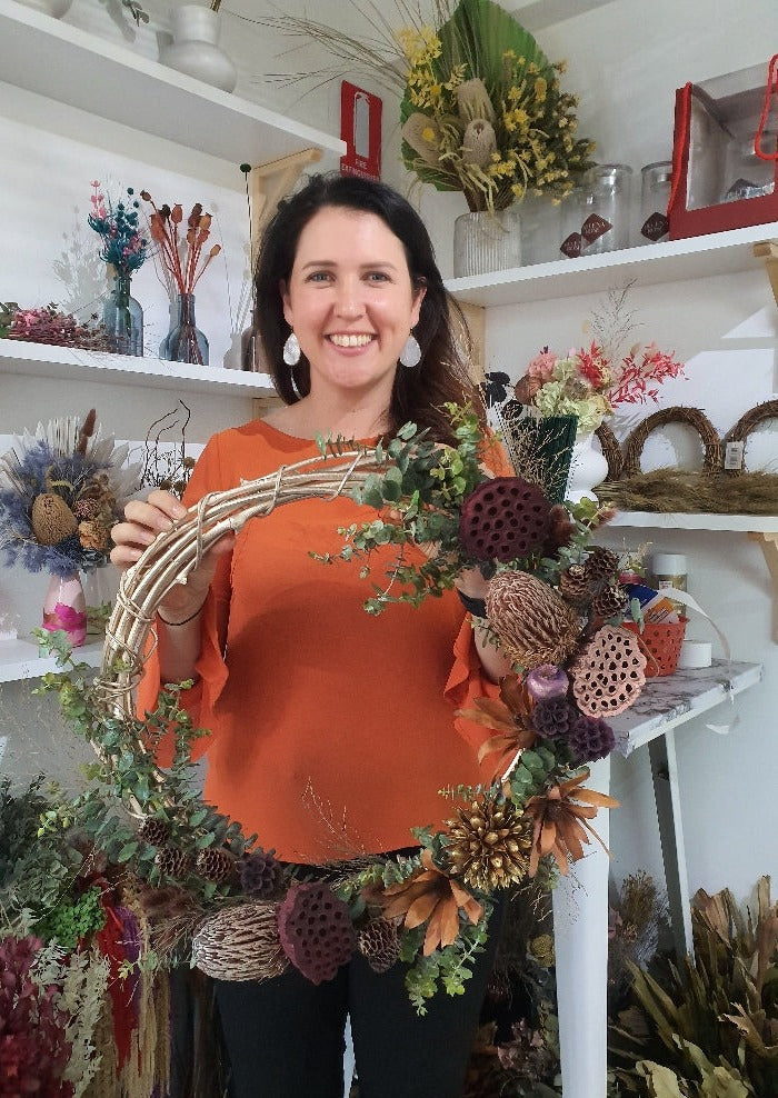 Everlasting Dry Floral Wreath Workshop