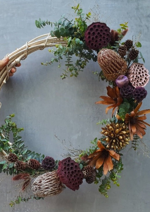 Everlasting Dry Floral Wreath Workshop