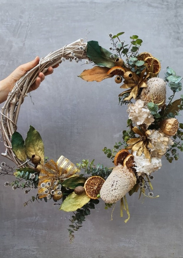 Everlasting Dry Floral Wreath Workshop