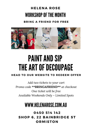 Paint and Sip - The art of Decoupage