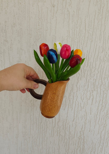 Wooden Tulip Pens - Bouquet - Mixed Colours