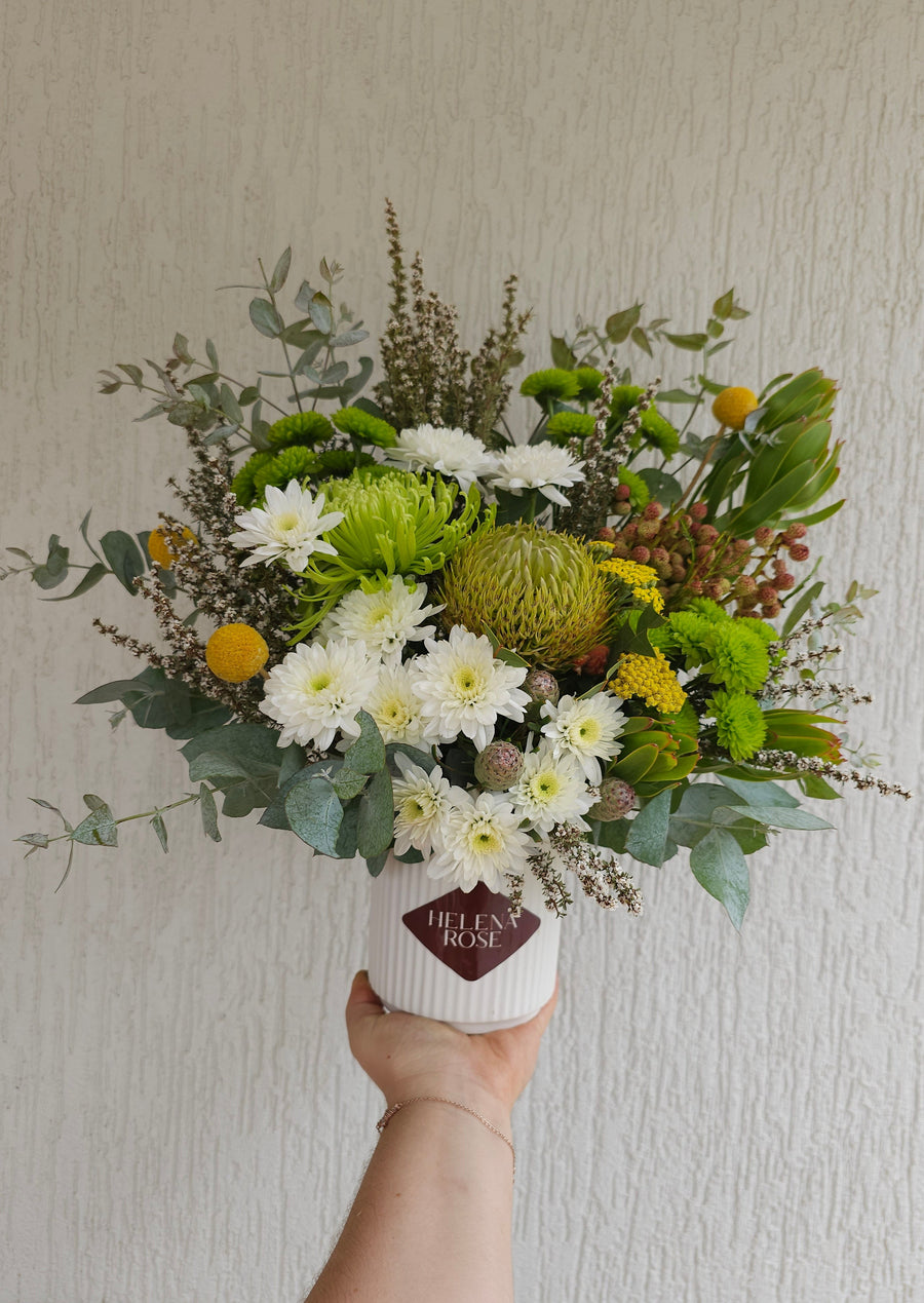 Seasonal Mixed Fresh Natives - set in Vase - FLORIST CHOICE