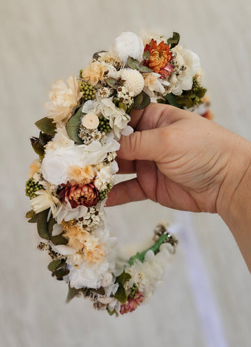 Flower Crown - Garden Wedding - Dry florals