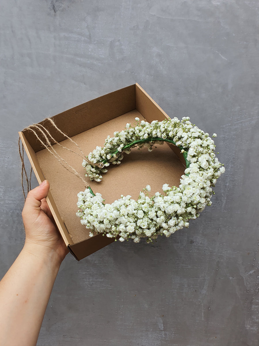 Baby's breath flower crown deals