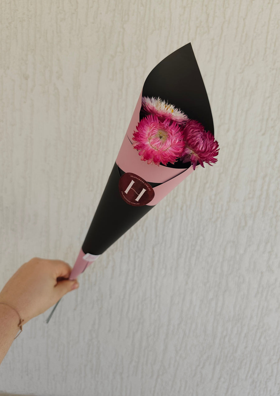 *International Womens Day*  - Single Everlasting Pink Straw Flower