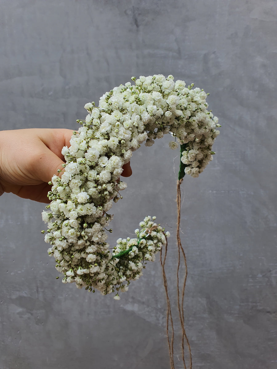 Babys Breath Flower Crown - Fresh