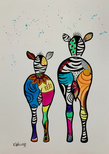 🎨 Kids Collage and Paint Workshop - Zebra Style! 🦓 - Email to Book - 2ppl Minimum