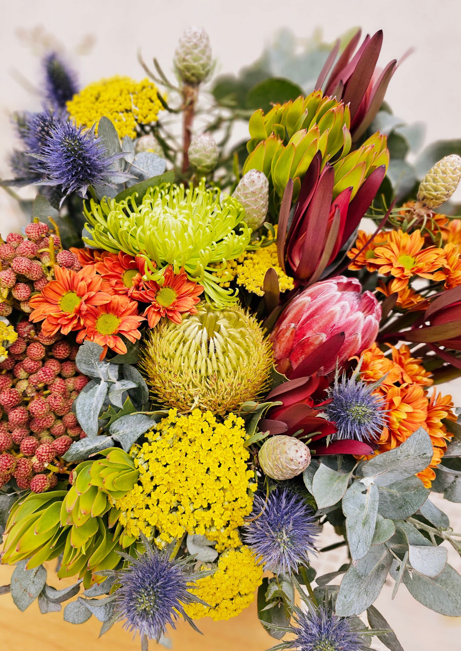 Seasonal Mixed Fresh Natives - set in Vase - FLORIST CHOICE