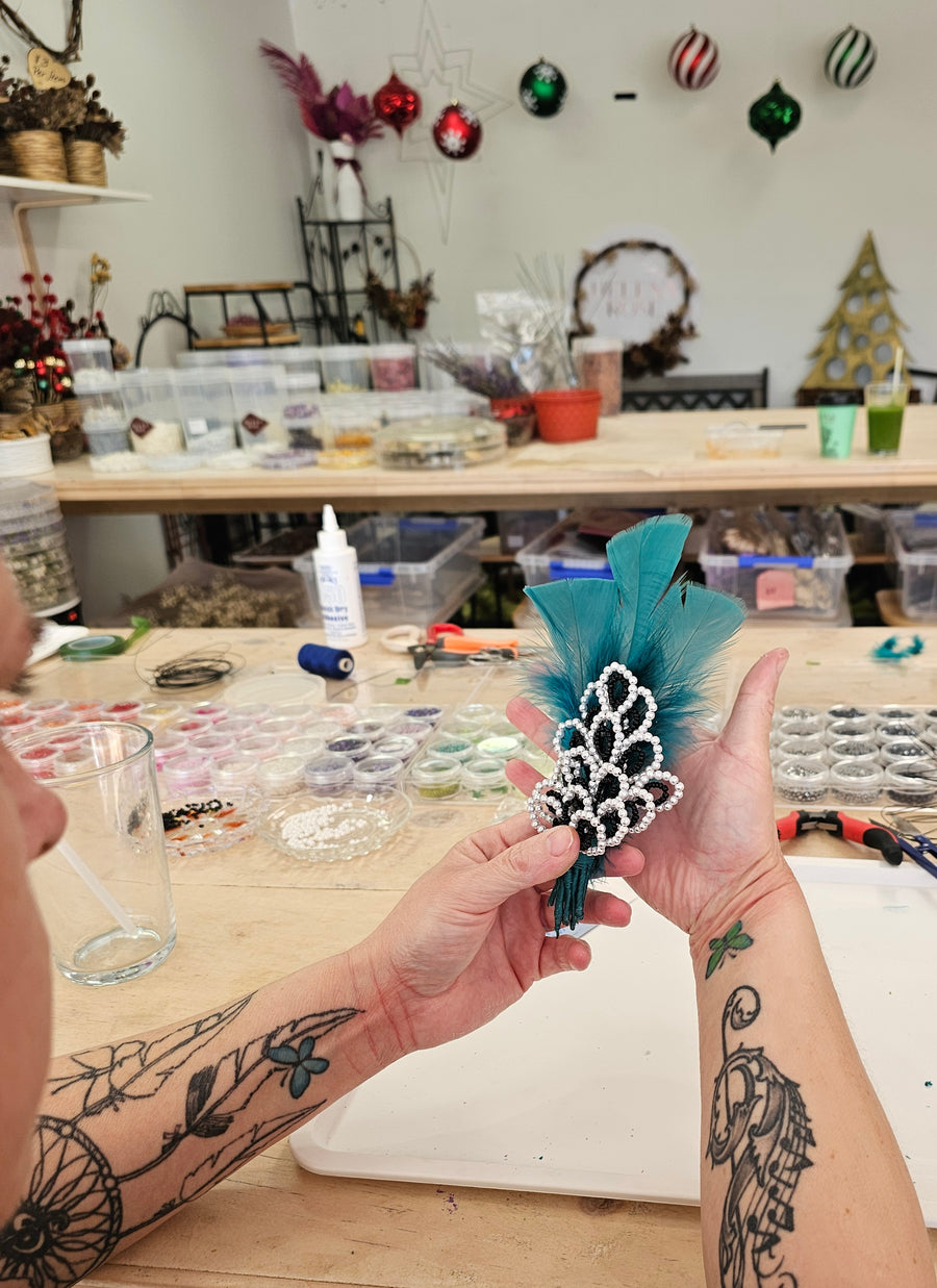 Beaded Fascinator Workshop (Half Day) - Lunch Included
