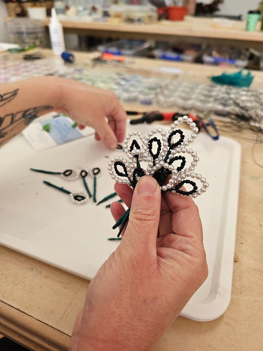 Beaded Fascinator Workshop (Half Day) - Lunch Included