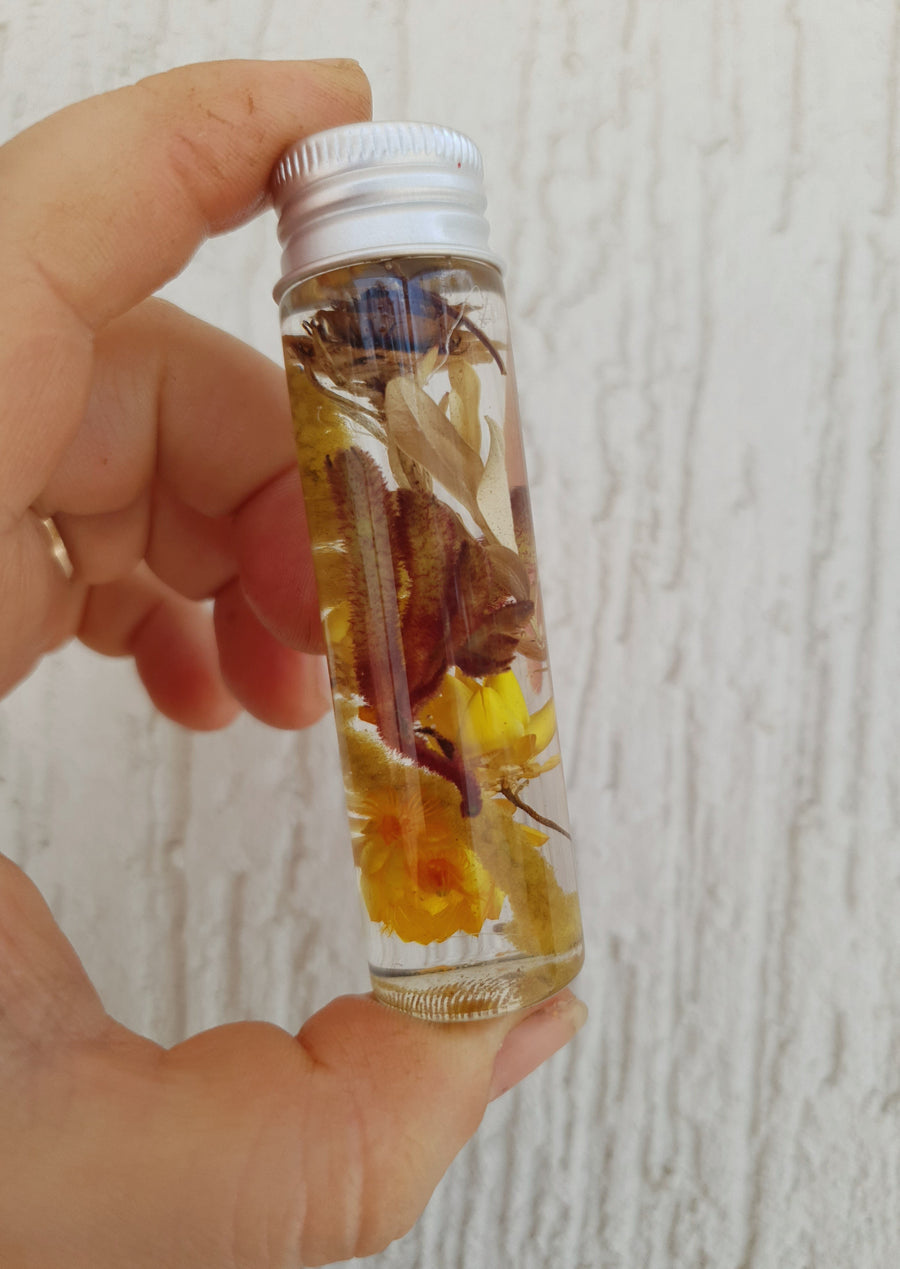 Floral Herbarium Bottle - MIXED FLORALS - Florist Choice - 95mm