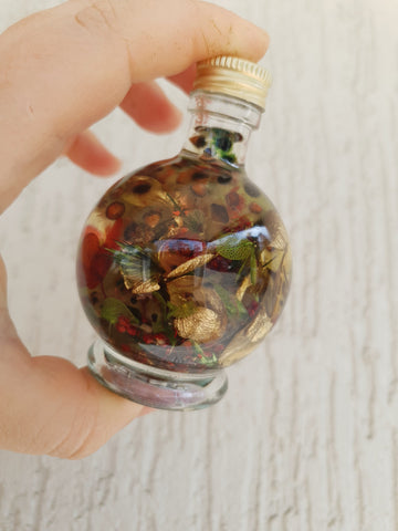 Floral Herbarium GLOBE with Light - CHRISTMAS FLORALS