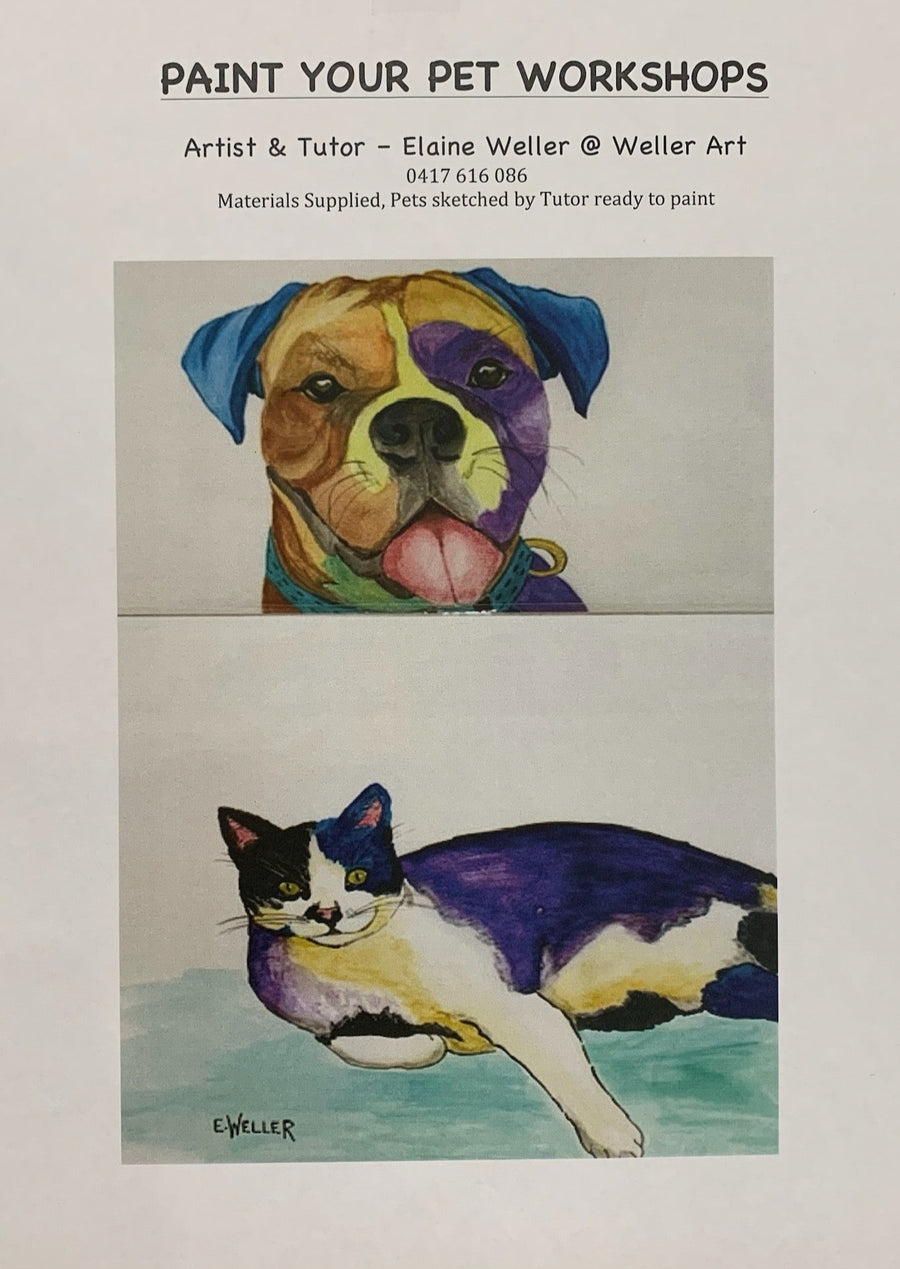 Paint Your Pet - Workshop 🐶🐱🐾 - Email to Book - 2ppl minimum