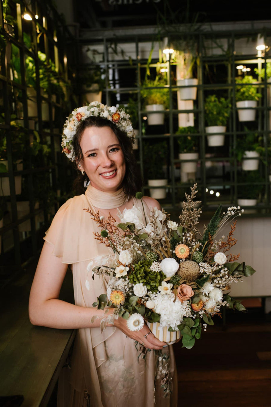 Flower Crown - Garden Wedding - Dry florals