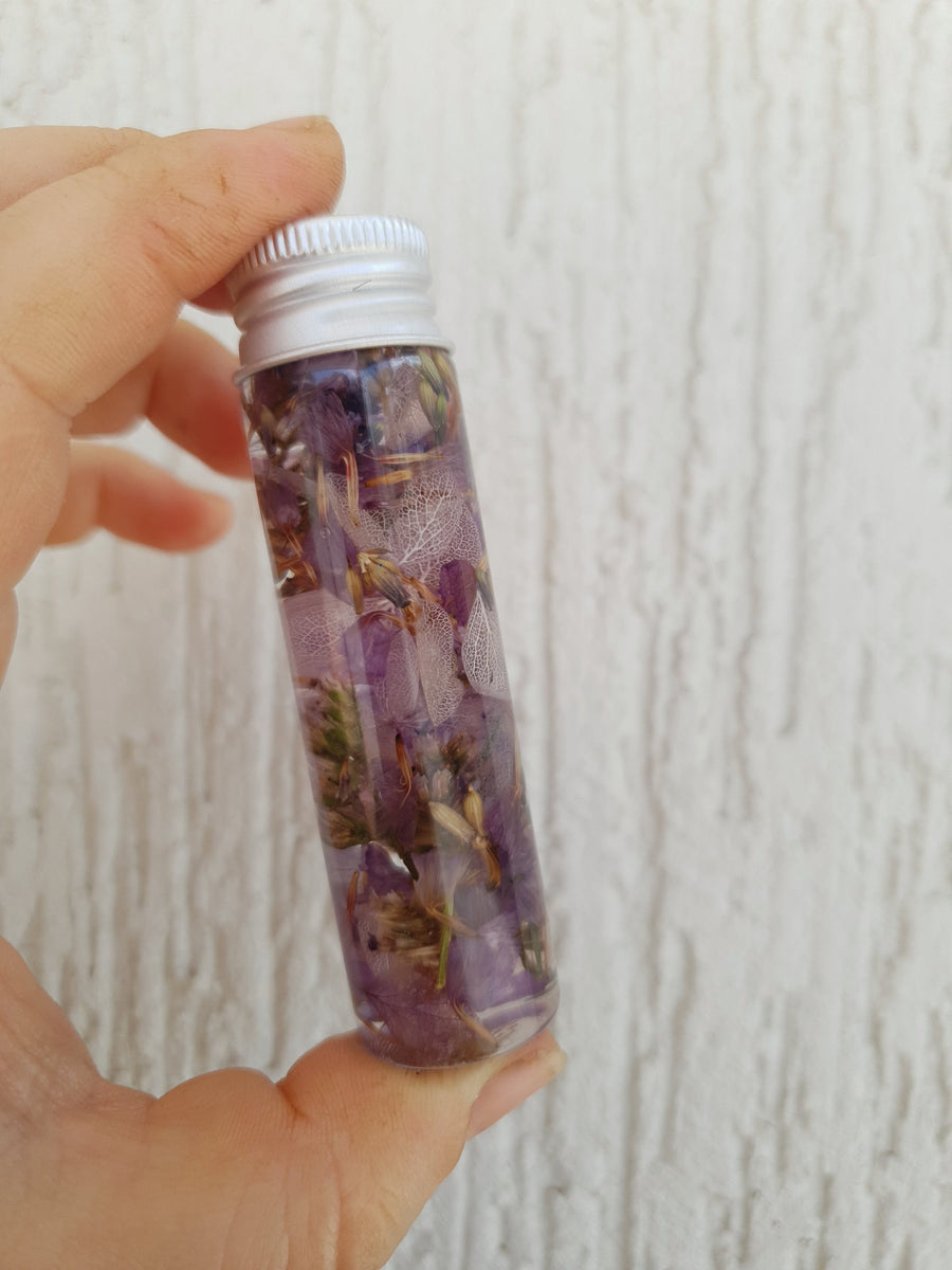 Floral Herbarium Bottle - MIXED FLORALS - Florist Choice - 95mm