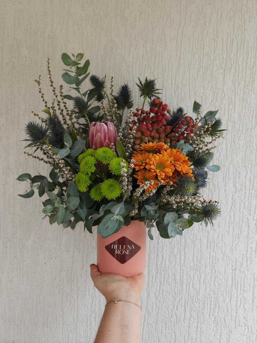 Seasonal Mixed Fresh Natives - set in Vase - FLORIST CHOICE